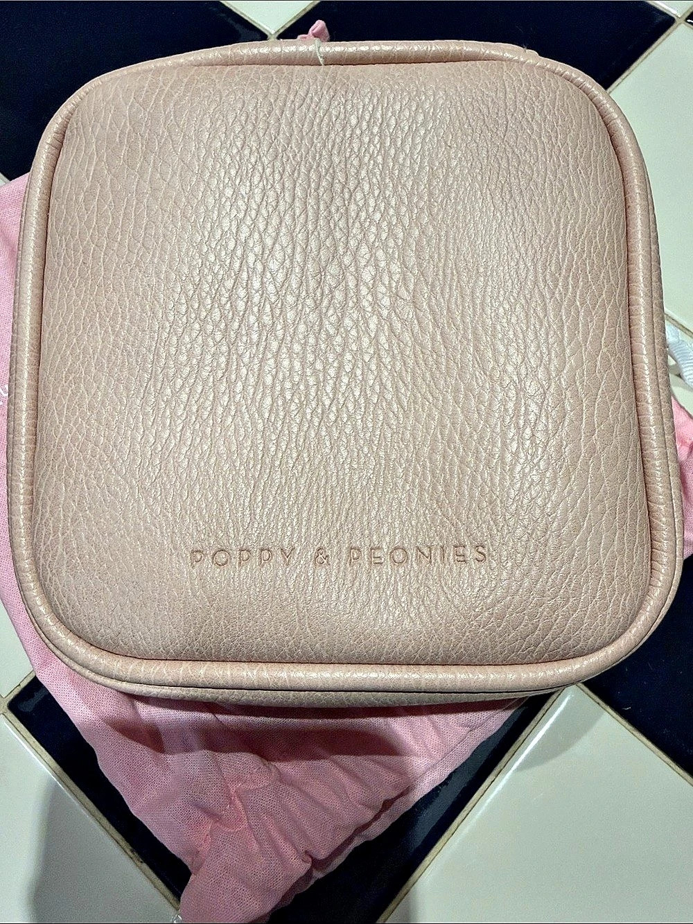 Poppy & Peonies Pink Tech Bag